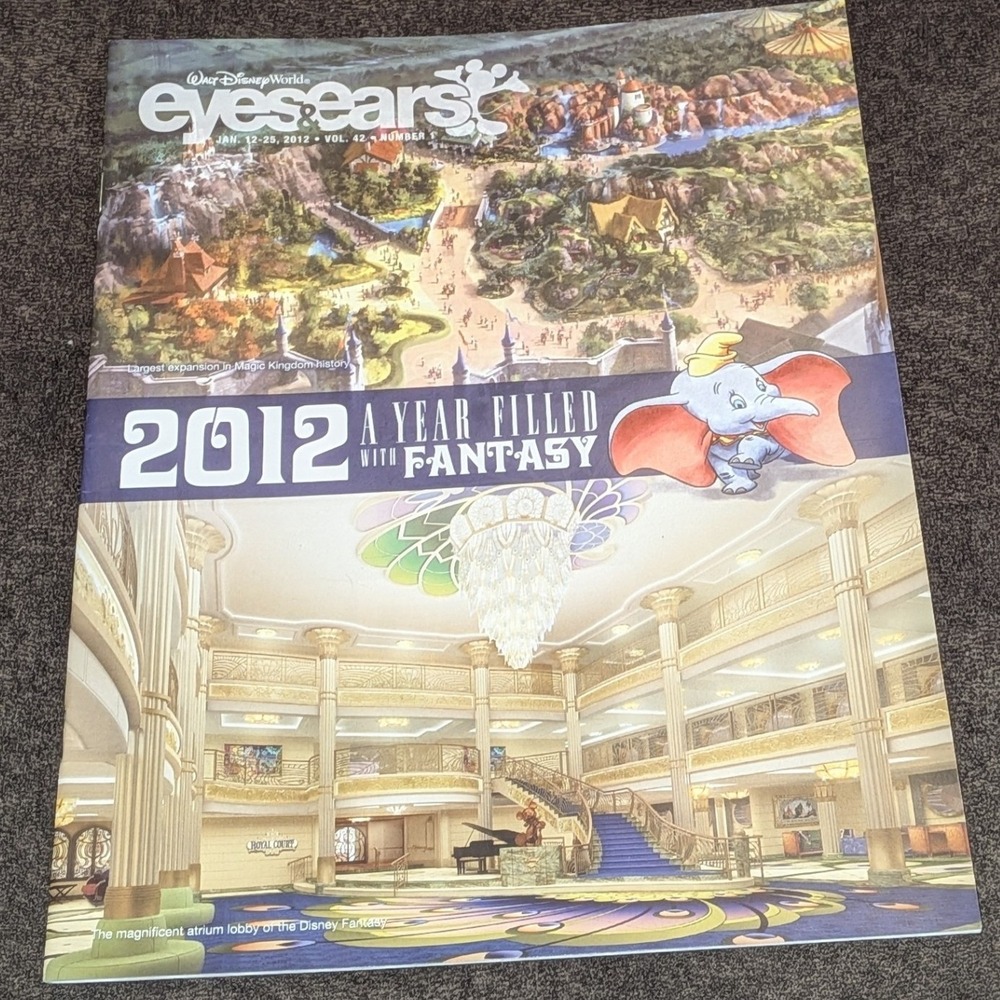 Walt Disney World Eyes & Ears Magazine Jan 2012 Vol 42 No 1 Disney Fantasy Dumbo